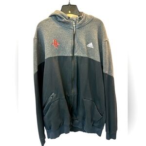 Adidas NBA Men's Gray/Black  Full-Zip Hoodie Sweatshirt Size 2XL